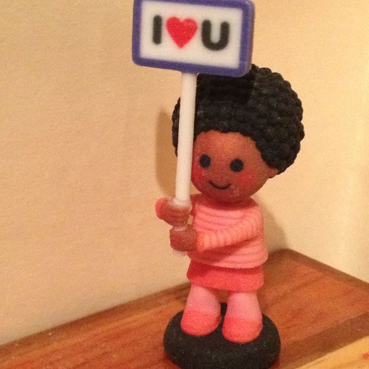 Afro Baby — 3D printed multicultural figure by Yla Eason