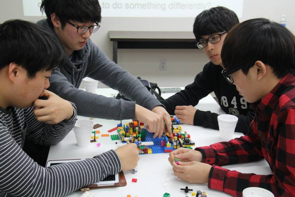 Korean university students Lego Serious Play session